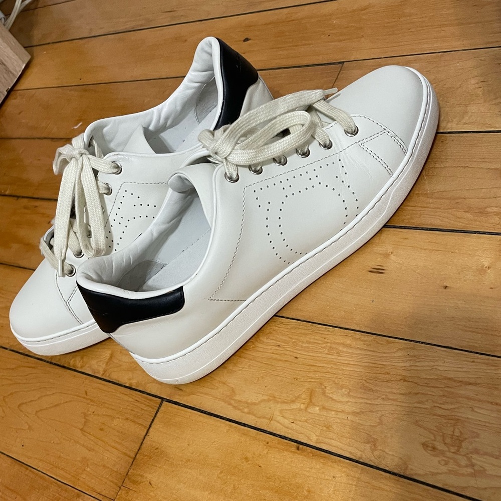 Mens ferragamos leather sneakers